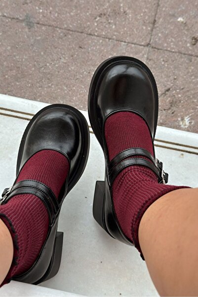 I Love Shoes Tafico Mat Rugan Topuklu Mary Jane Ayakkabı Siyah