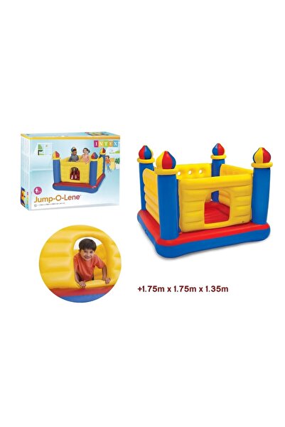Intex قلعة قفز قابلة للنفخ من Jump-O-Lene مقاس 175×175×135 سم