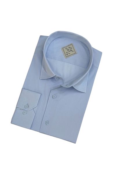 GÖMLEK GALERİSİ Slim Fit Slim Fit Plain Long Sleeve Men's Shirt