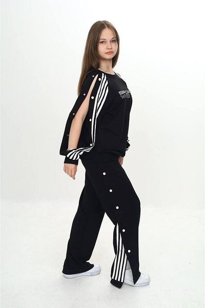 Asortik Kids Унисекс детски спортен комплект с 2 нишки и щампи, 100% памук, удобна кройка - 299