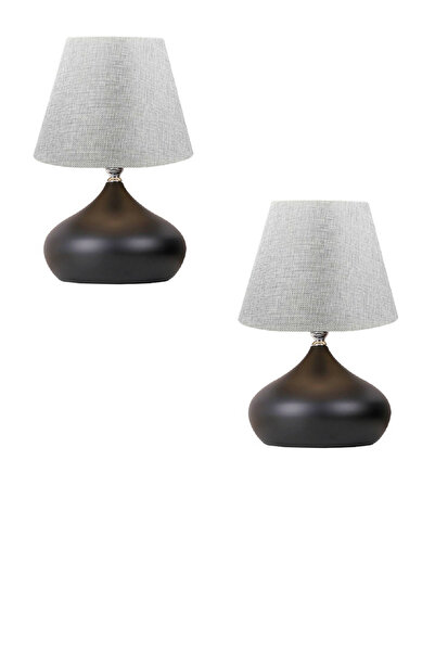571 Store 2 Pcs Ellipse Table Lamp Shade Metal Body Fabric Head Lighting