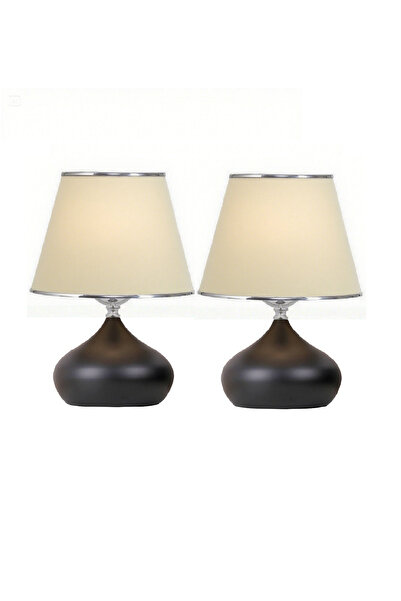 571 Store 2 Pcs Ellipse Table Lamp Shade Metal Body Fabric Head Lighting