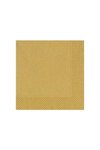 TT Tahtakale Toptancıları Paper Napkins Solid Color (20 Pcs) Gold
