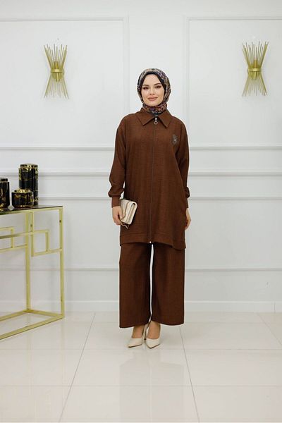 VALENS BOUTİQUE Women's Hijab Set 2 Piece Pants & Tunic Set