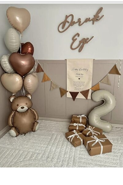 Laviyosa BALON RETRO INIMĂ FOLIE BALON RETRO URS BALON NUMĂR CREAM BALON VÂRS...