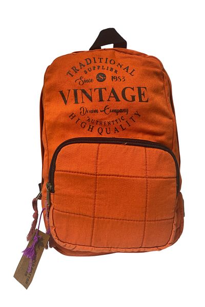 Old Cotton Quality Mini Vintage Casual Design Daily Backpack Travel Bag 19 cm X 34 cm