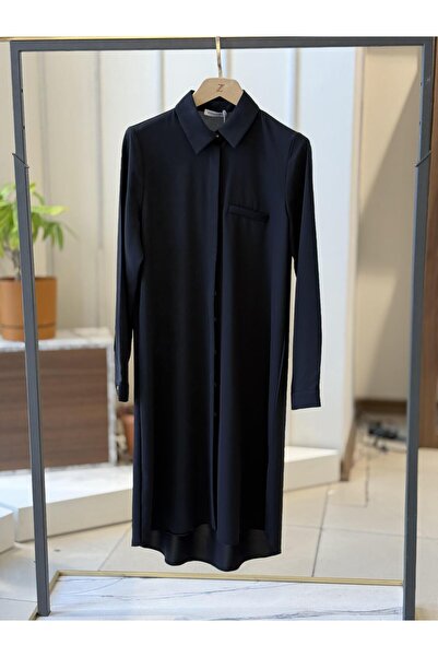 esila store Esilastore Hidden Button Detailed Tunic Black