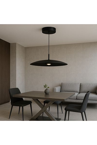 FORLI Black pendant chandelier 12W - 3000K - Diffusion angle: 80° - Voltage: 220–240V + CRI 90