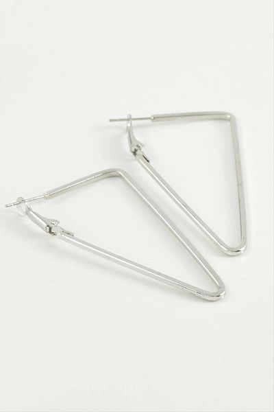 LiderGlobal Triangle Hoop Earring 6 cm