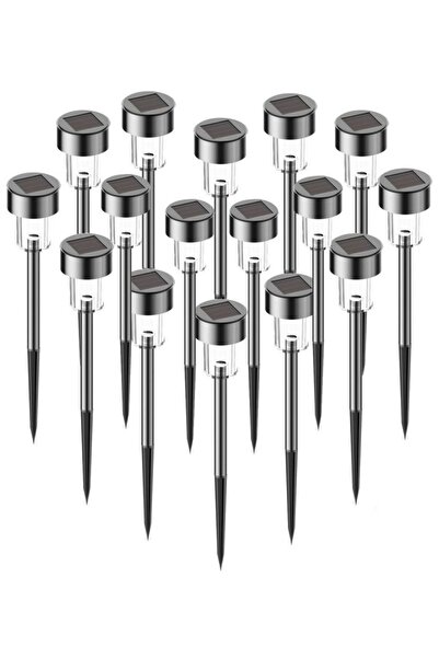 EserT Solar Bahçe Lambası 10'lu Set – Metal Güneş Enerjili LED Dış Mekan Aydı...