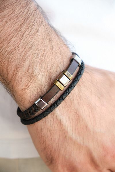 Monvago Mv01020 Men's Leather Bracelet