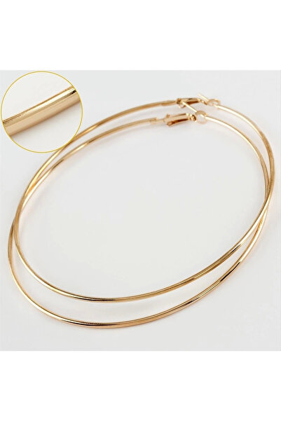 Eco Lounge Thin Tube Metal Hoop Earrings 8-9-10 cm