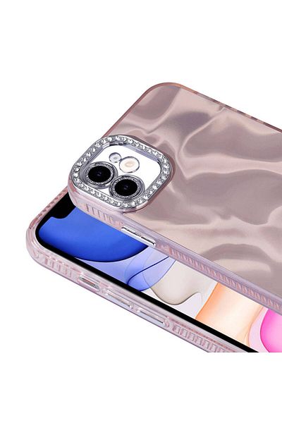 Rivor حافظة متوافقة مع هاتف Apple iPhone 11، غطاء ممتاز مع حماية للكاميرا ووسادة هوائية وتصميم تفاصيل حجرية لامعة