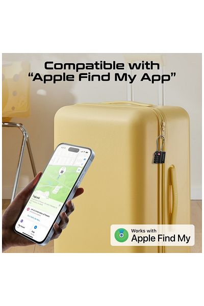 Promate TSA Luggage Lock with Smart Precision Tracking Tag, works with Find My App