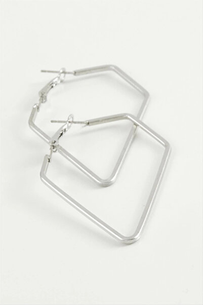 Eco Lounge Polygonal Hoop Earrings 4.5 cm