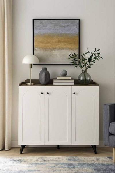 Al Saada Home Multi-Purpose Shoe Cabinet 100×33×97 - White