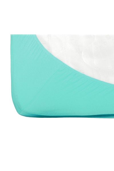 Fiki Miki Cearsaf cu elastic jerse din bumbac Menta 120/60 cm