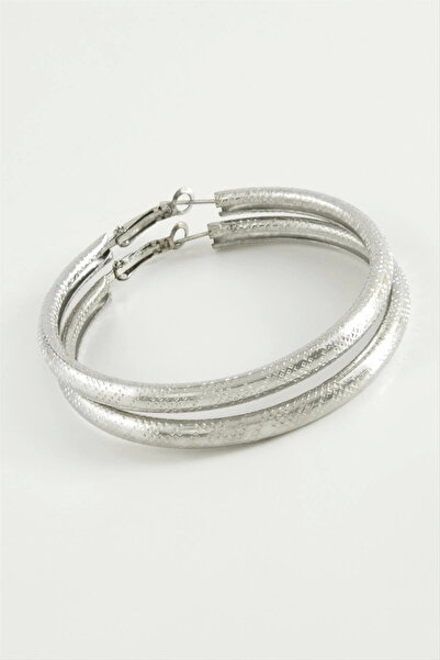 Eco Lounge Dotted Tube Hoop Earring 5 cm