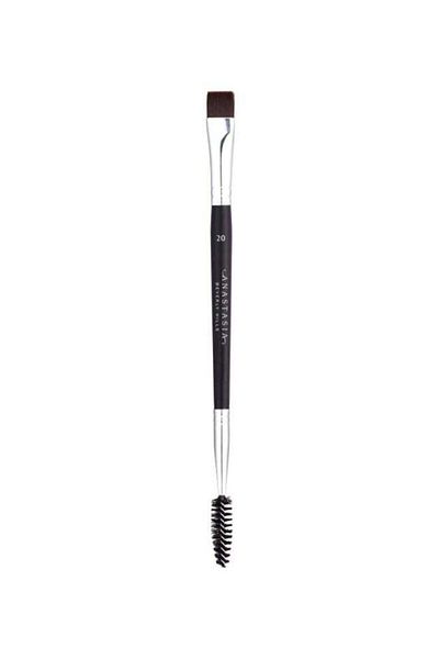 Anastasia Beverly Hills فرشاة رقم 20 - تفاصيل مسطحة ذات طرفين أسود/فضي/بني