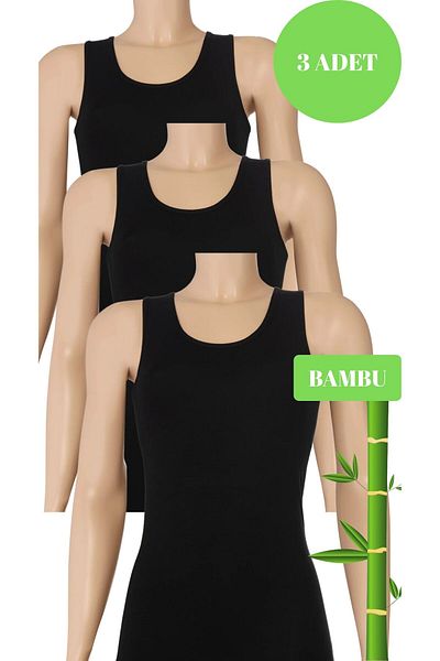 murays Yıldızwoman 3-Pack Wide-Strap Organic Bamboo Tank Top