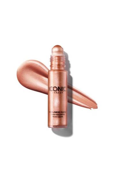 Iconic London Rollaway Glow Liquid Highlighter, Rose Potion, 8ml