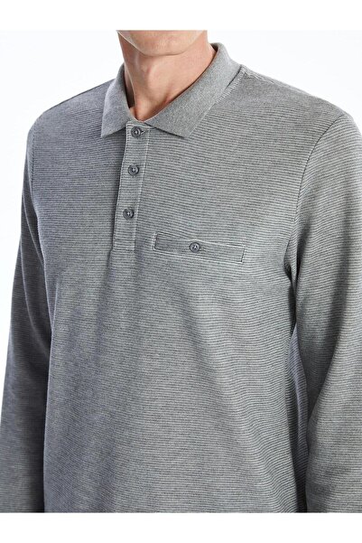 LC Waikiki Ανδρικό φούτερ LCWAIKIKI Classic Polo με μακρυμάνικο γιακά (W5)