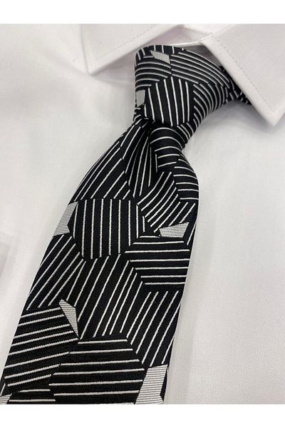 Pierre Cardin PIERRE CARDIN ЧЕРНО-СИВА ВРАТОВЪРЗОВКА С ПЛАТЕН ПЛАТ