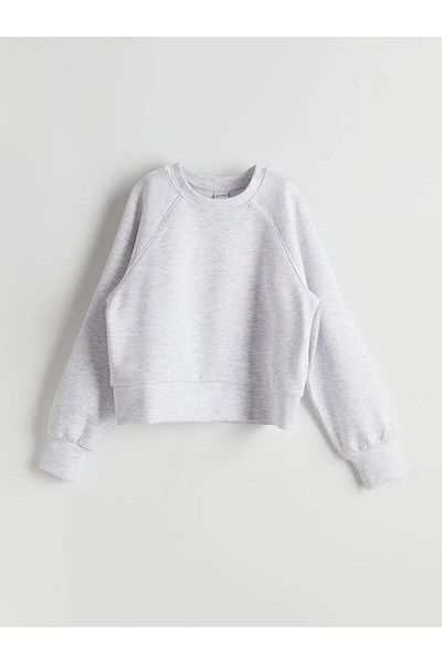 LC Waikiki Hanorac pentru copii LCW Kids Crew Neck imprimat pentru fete (W5)