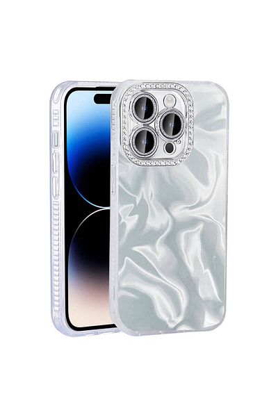 Rivor حافظة متوافقة مع هاتف Apple iPhone 14 Pro، غطاء ممتاز مع حماية للكاميرا ووسادة هوائية وتصميم تفاصيل حجرية لامعة