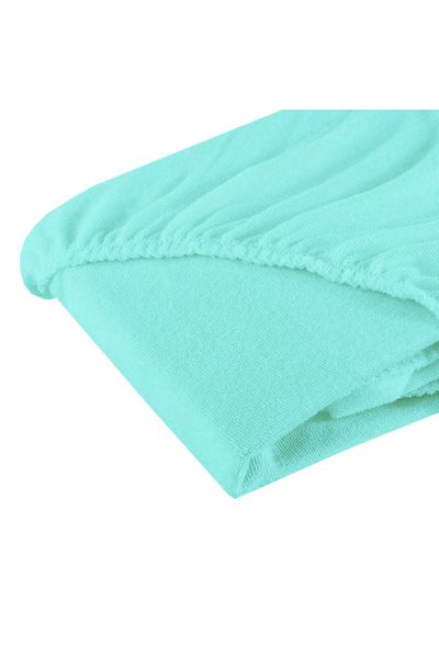 Fiki Miki Cearsaf cu elastic din frotir Menta 120/60 cm