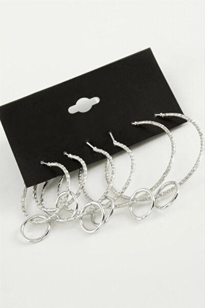Eco Lounge Twisted Metal Hoop Earrings 6 Pieces