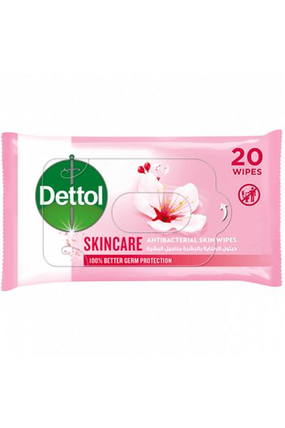 Dettol Skincare Antibacterial Wipes – 100% Germ Protection – Rose & Sakura – Gentle on Skin