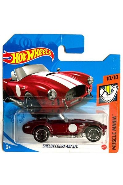HOT WHEELS Masinuta Metalica Hot Wheels, Shelby Cobra 427 S/C, Rosu, 1:64