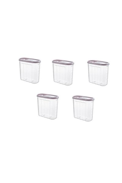 Tuffex Set 5 Cutii pentru alimente din plastic cu capac colorat, Tuffex, TP380