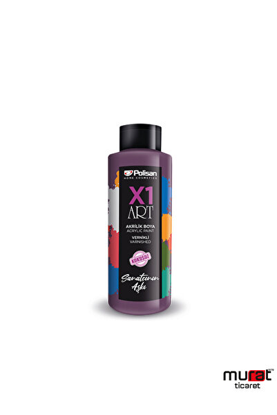 Polisan X1 Art Vernikli Akrilik Hobi Boyası 120ml - Bordo 0023