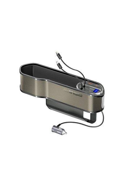 Promate 65w 6 in 1 multi-functional car organizer charging station