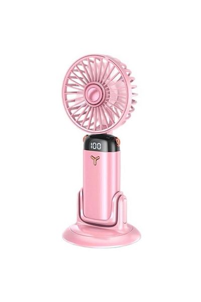 YunDaMei Ventilator de birou portabil, ventilator pliabil 4-în-1, încărcare rapidă USB, reglare în cinci viteze, silențios 25dB,