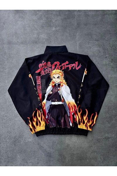 modamtn    Zippered Digital Printed Windbreaker - Black