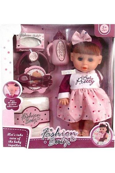 Toybox مجموعة لعب دمية طفل مع ملحقات التغذية والمرحاض، مجموعة ألعاب تظاهرية للأطفال