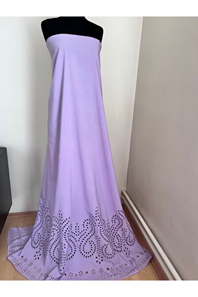 ELİTSEK Pamuk poplin fisto kumaş en 150 cm 1 metre lila renk