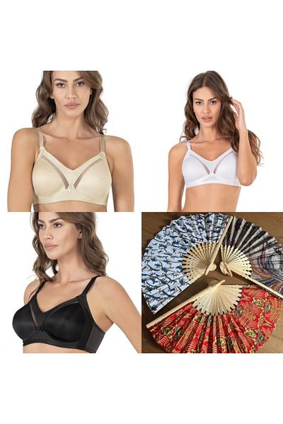 MİSS AYZA İÇTEN GELEN ŞIKLIK MissAyzA Almira B-C Cup Sutien moale fără sârmă Pachet avantajos cu cadou Ventilator