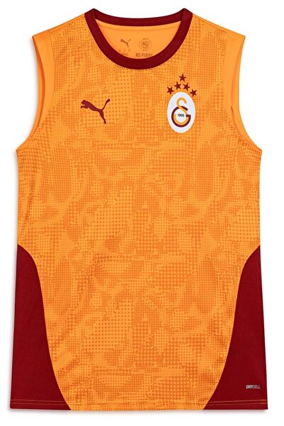 Galatasaray 25/26 a Team Training Singlet Zero Sleeve Jersey Yellow