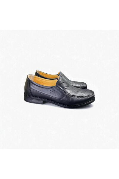 Desimod Genuine Leather Inside and Outside Perforated Summer Full Orthopedic Soft Sole Comfortable Wear Men's Shoes