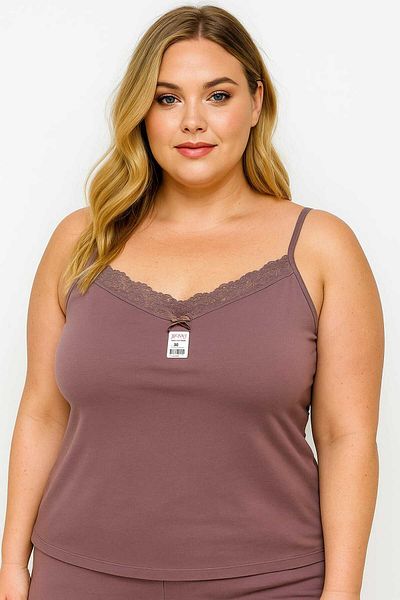 wear treasure Hnx Cotton Collar Lace Thin Strap Women's Undershirt