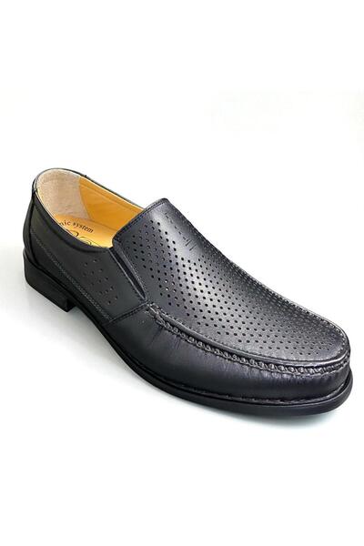 Desimod Genuine Leather Inside and Outside Perforated Summer Full Orthopedic Soft Sole Comfortable Wear Men's Shoes