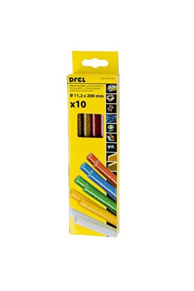 drel Baton de silicon pentru pistol de lipit, colorat, sidefat, 10 buc, 11x20...