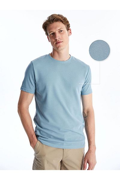 LC Waikiki Lcwaikiki classic crew neck short sleeve men's textured t-shirt