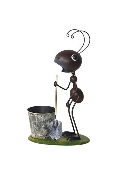 Magic Home Decorațiune de grădină, MagicHome, furnică cu lopată și găleată, metal, 25x14x44 cm