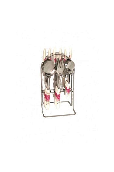 wei Set 24 stainless steel cutlery with ceramic handles