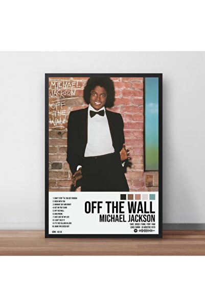 Orendart Michael Jackson - Off the Wall Albüm Spotify Çerçeveli Poster Tablo